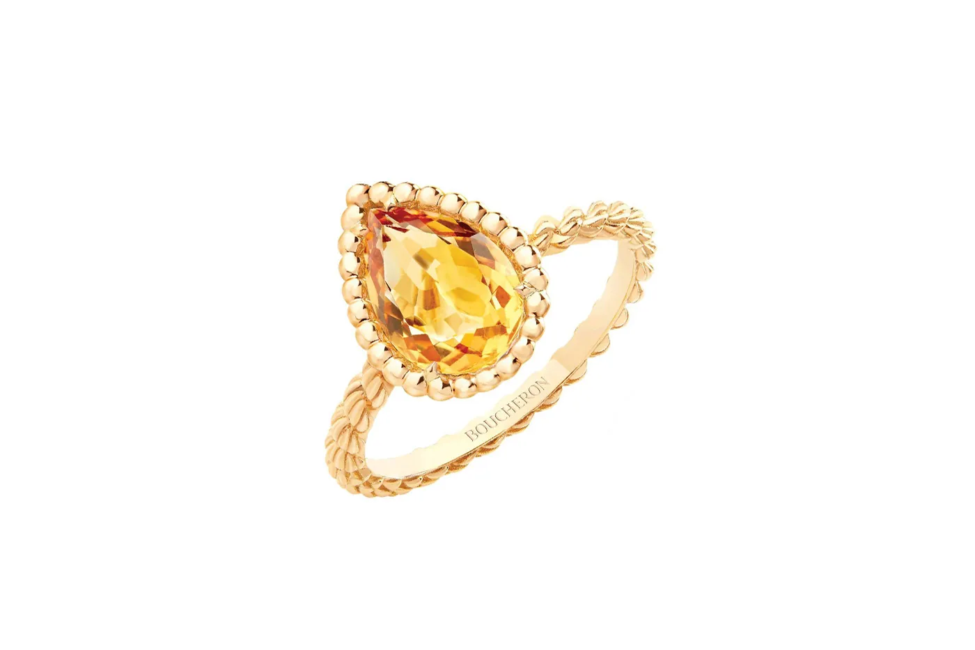 <p>Boucheron &#8216;Serpent Boheme&#8217; ring in citrine and yellow gold</p>
