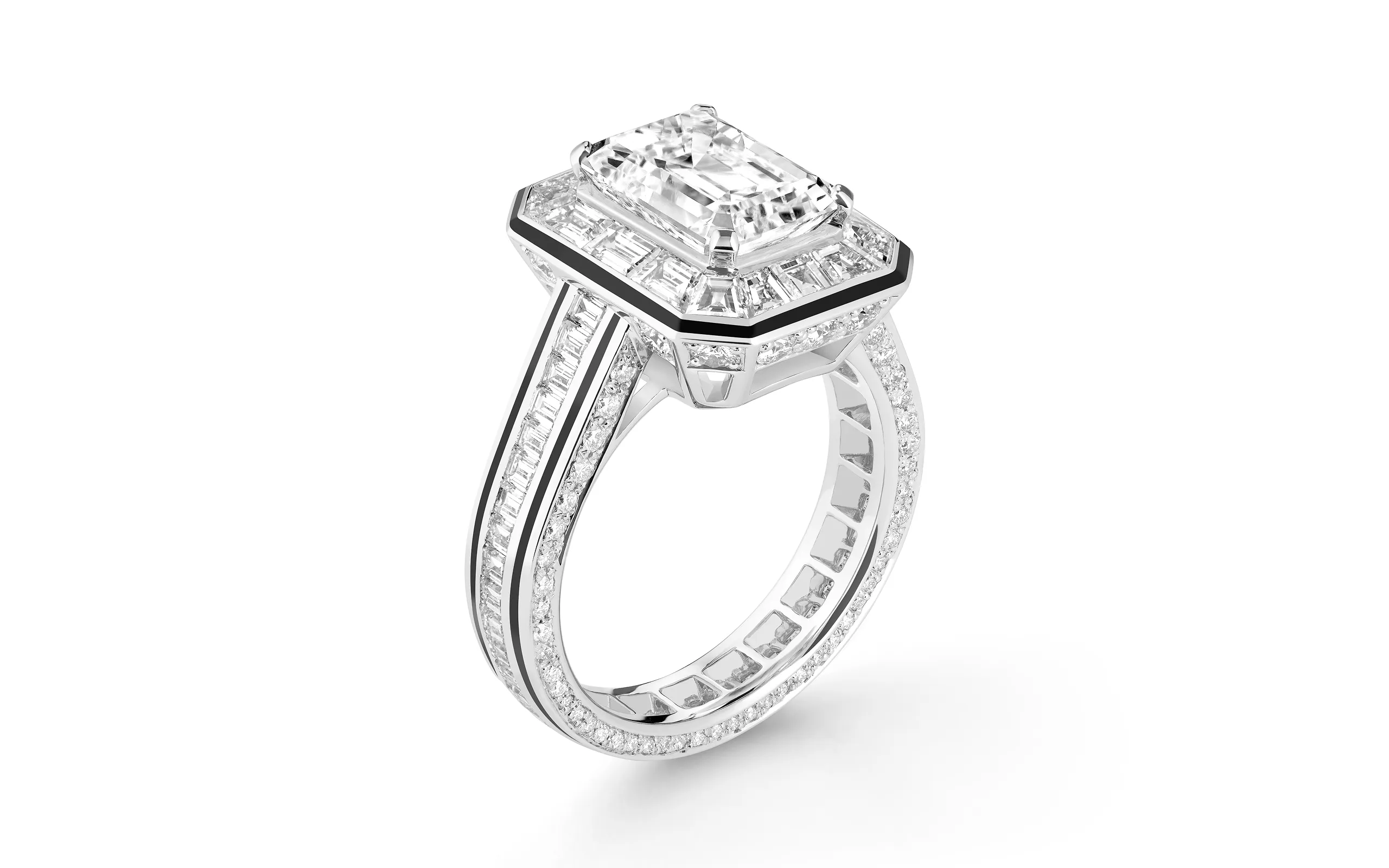 <p>A Boucheron Vendôme Liseré diamond ring worn by American actress Dakota Johnson to the Cannes Film Festival 2025</p>
