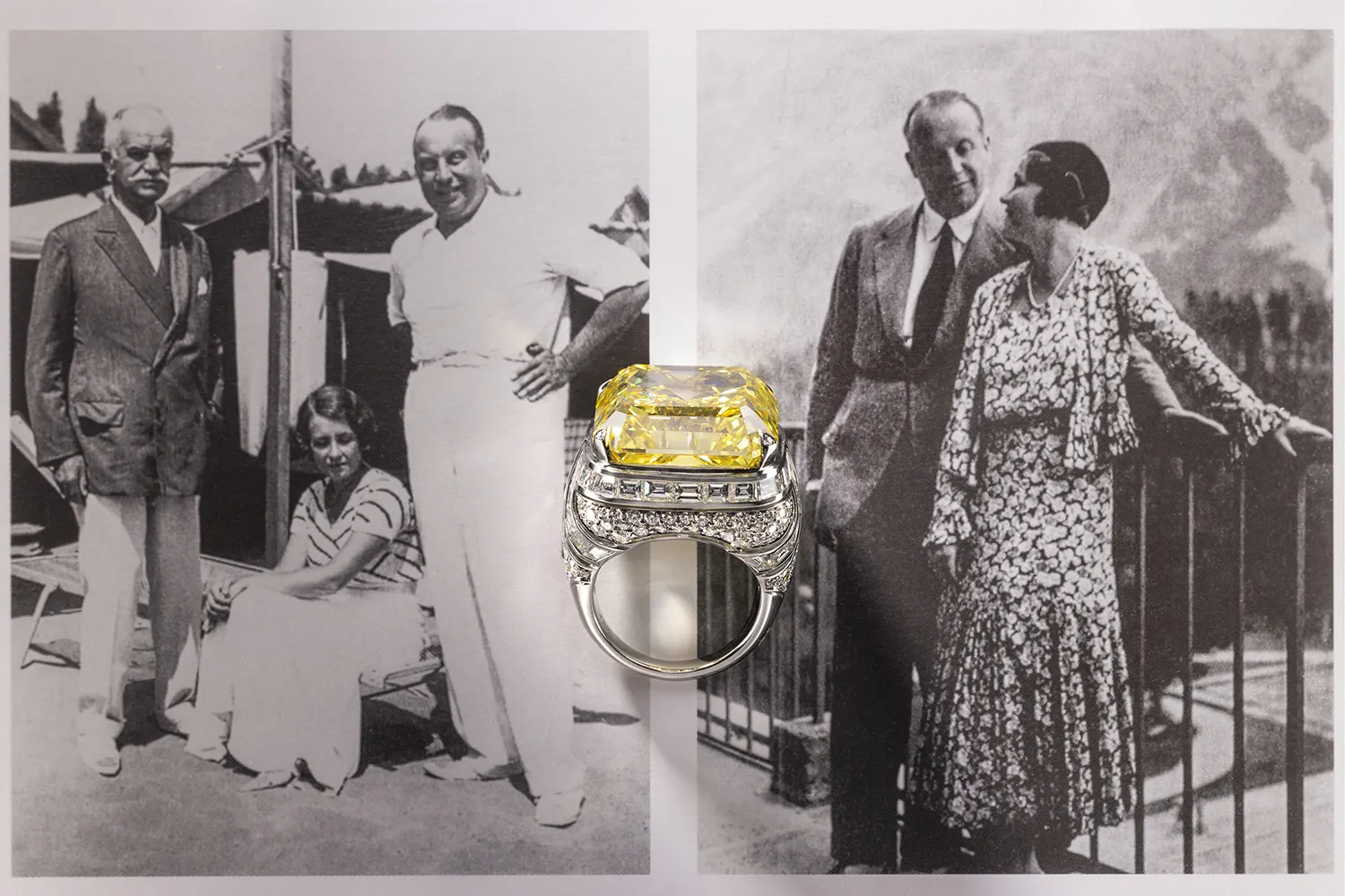 <p>The Bvlgari Essence of Yellow ring with an Asscher-cut 45-carat vivid yellow diamond draws inspiration from the iconic Trombino ring, first designed in the 1930s</p>