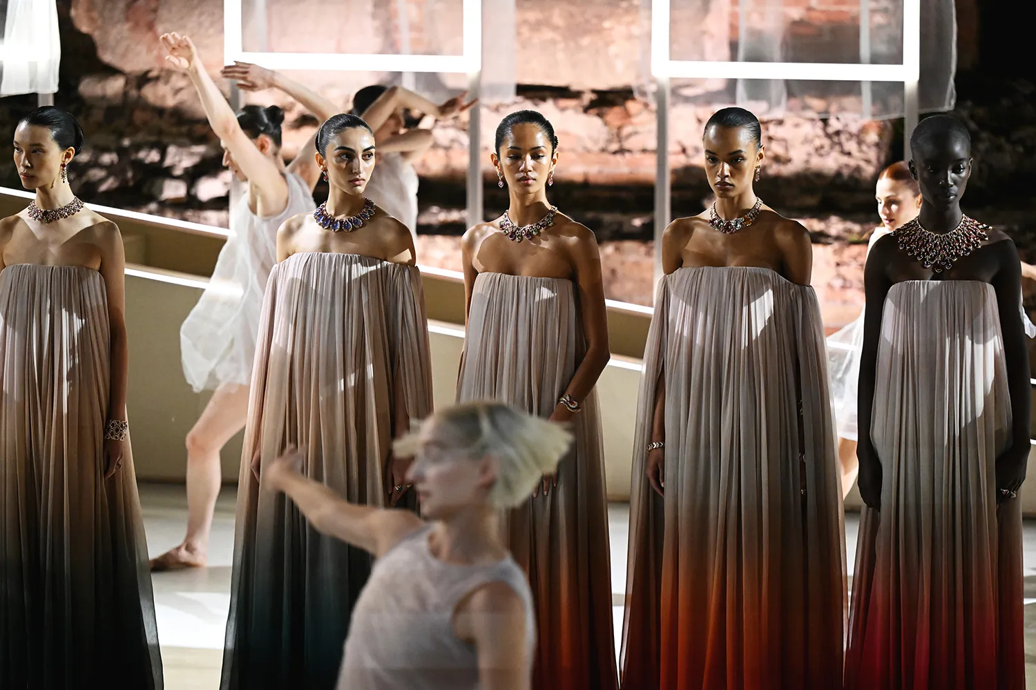 <p>Celebrating the launch of the Bvlgari Polychroma High Jewellery collection at the Greek Theatre in Taormina</p>