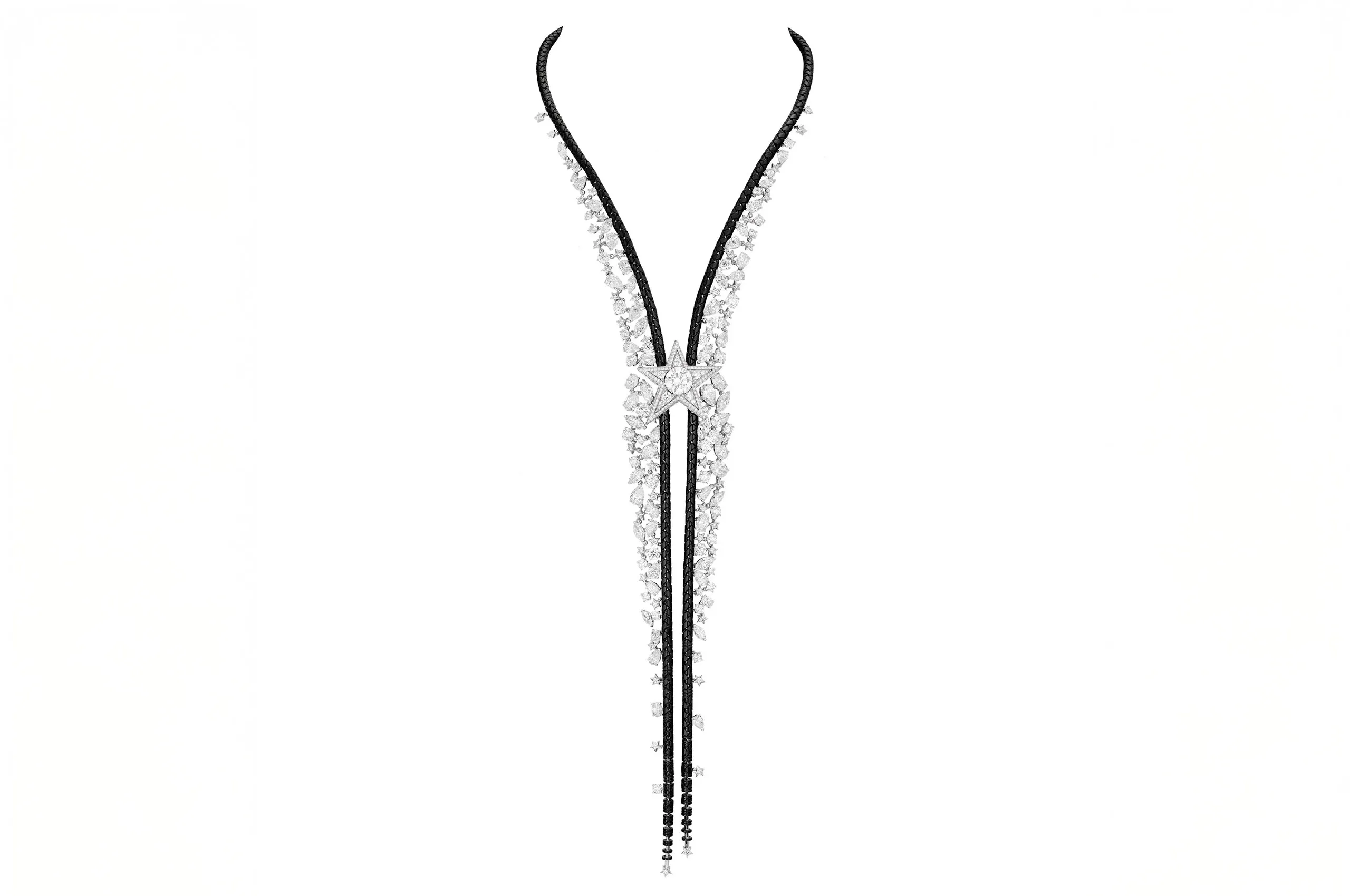 <p>Chanel Dreams Come True necklace with a 6.06 carat D-flawless brilliant-cut diamond and further natural diamonds set in white gold and black-coated gold from the Reach for the Stars High Jewellery collection </p>