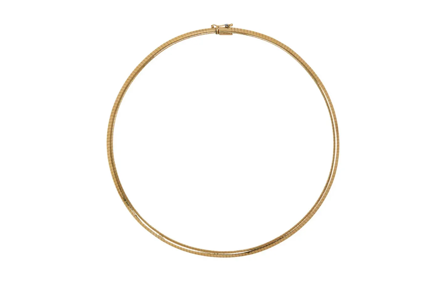 <p>For Future Reference vintage 1980s omega chain necklace in 14 carat yellow gold. Available at TWISTonline.</p>