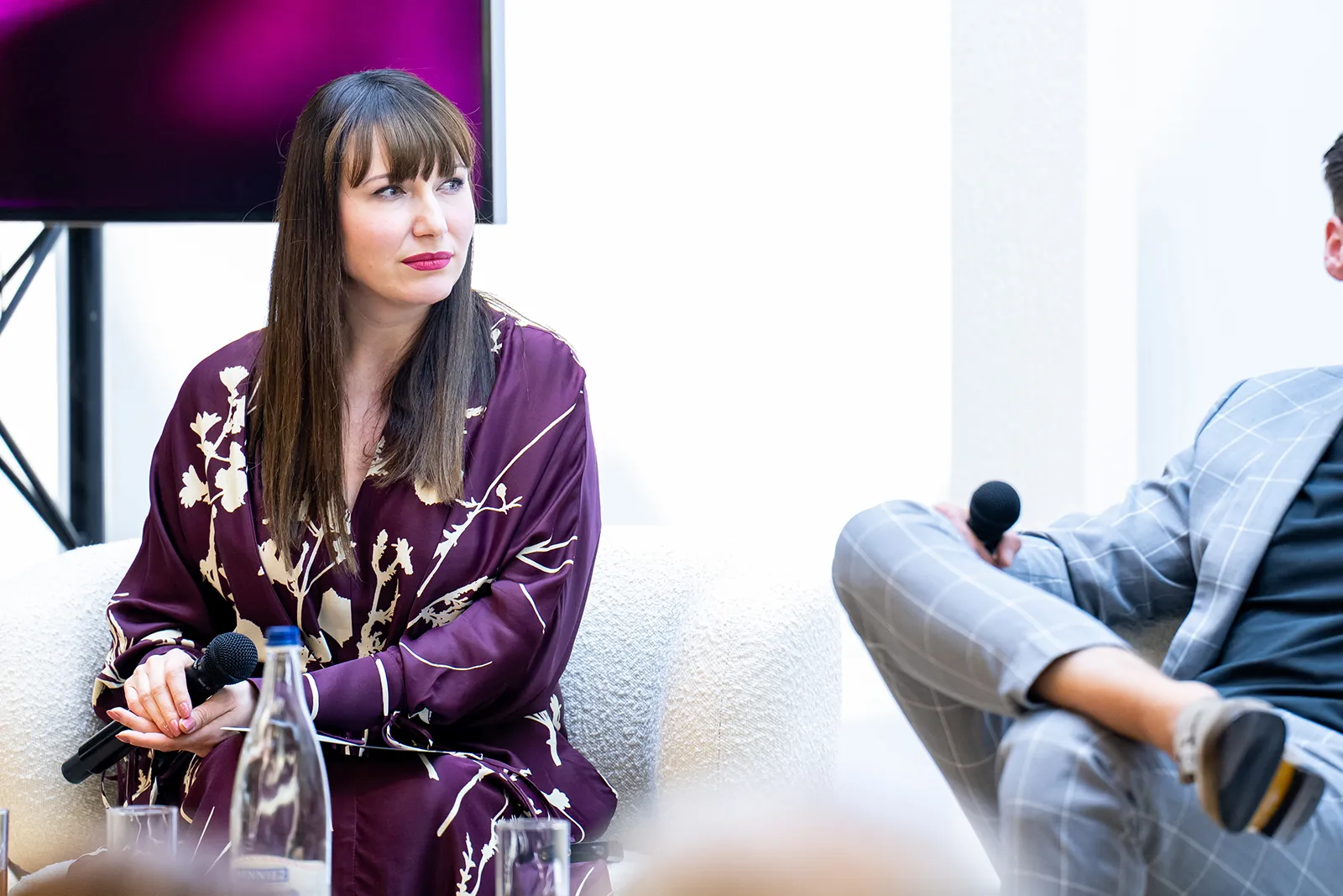 <p>Katerina Perez, founder of KaterinaPerez.com, moderating The Rise of Colour talk at GemGenève</p>
