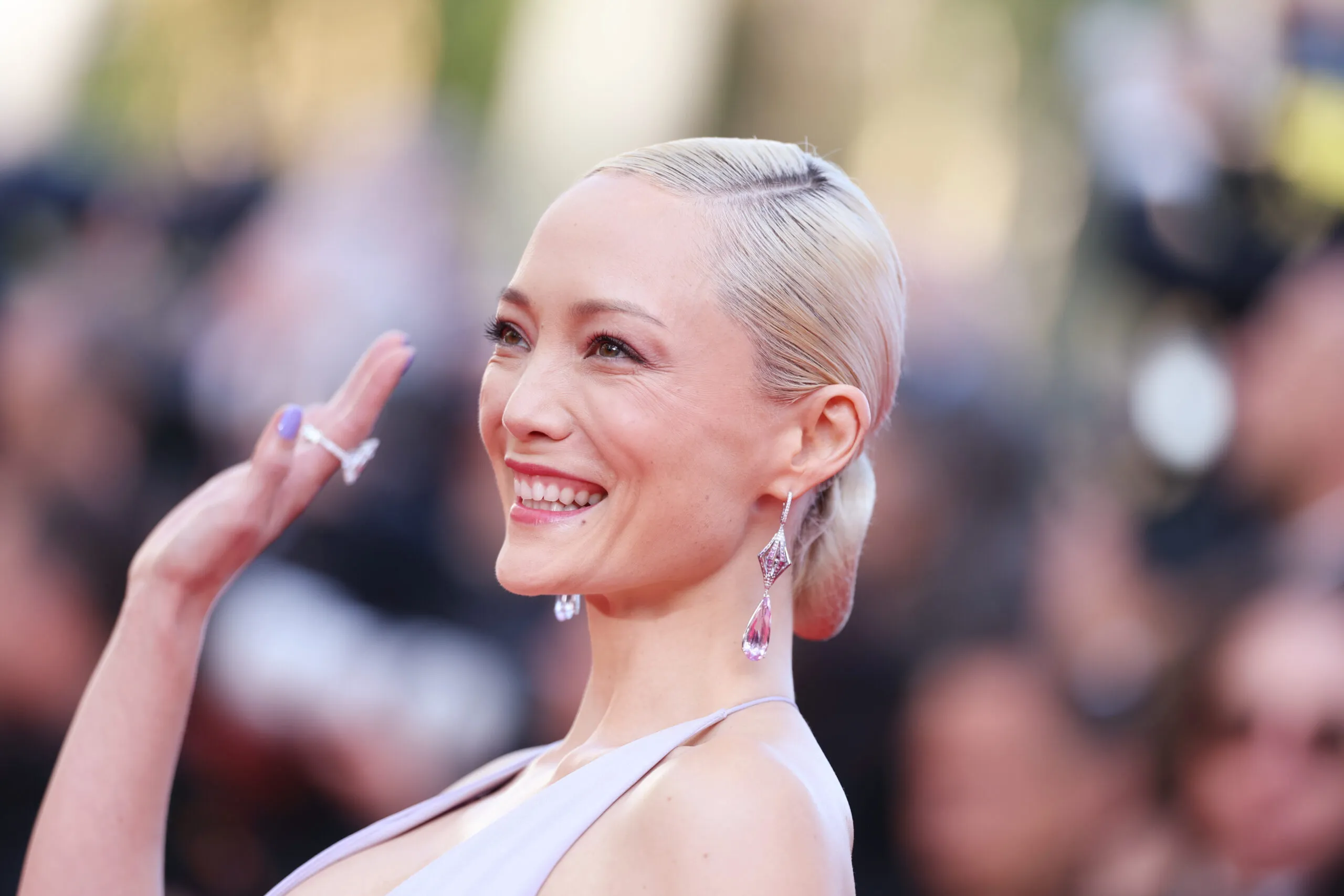 <p>French actress Pom Klementieff wears Chopard jewels to the Cannes Film Festival 2025</p>

