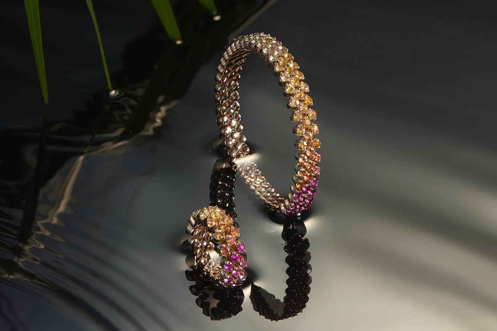 <p>Serafino Consoli Special Match creations with multi-coloured sapphires in 18k gold </p>