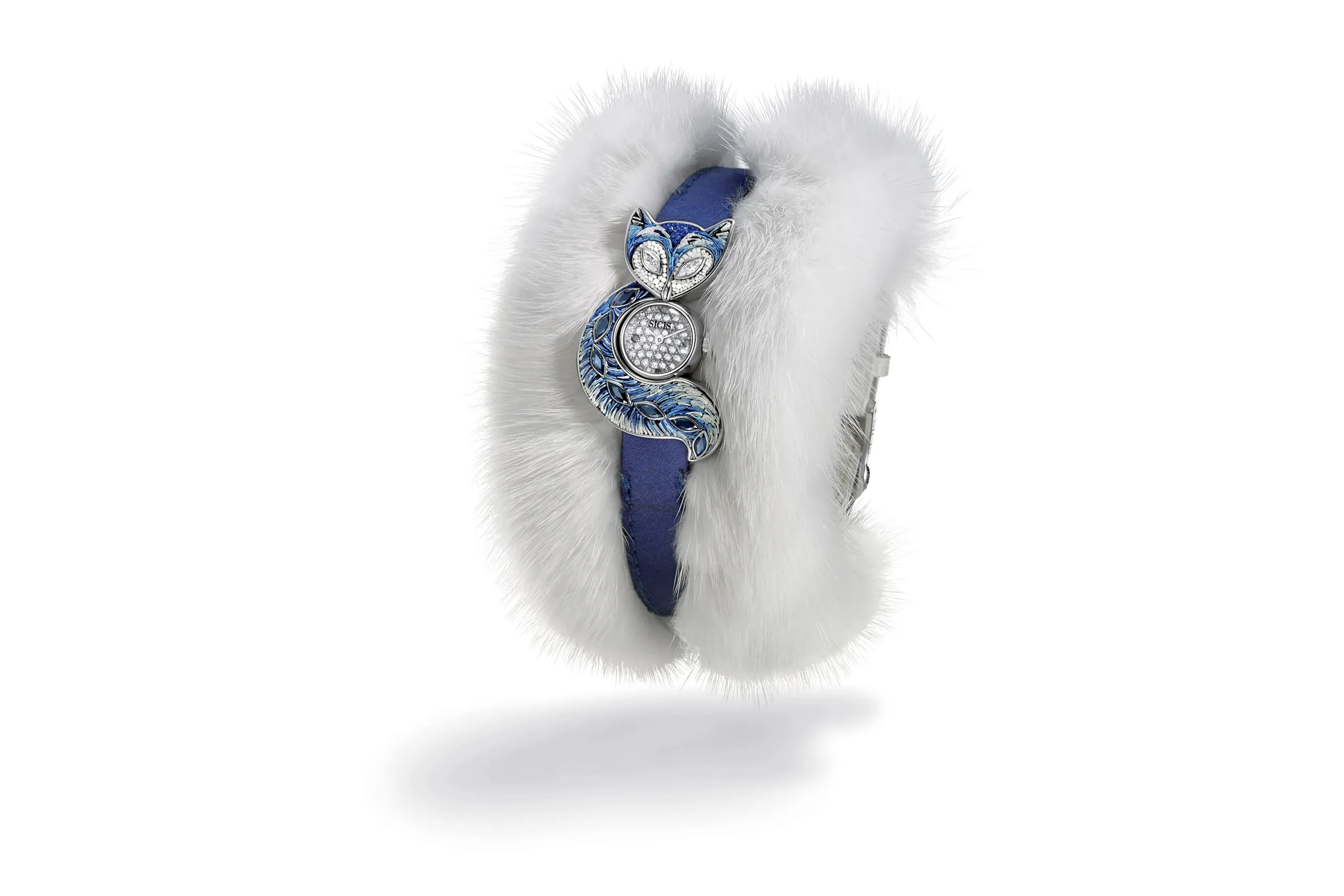 <p class="product__title">Sicis Blue Fox Fur Watch</p>
