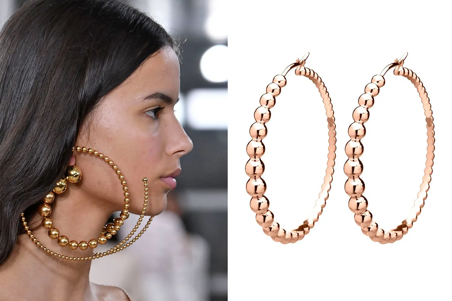 <p>Y/Project earrings and Van Cleef&Arpels Perlee earrings</p>