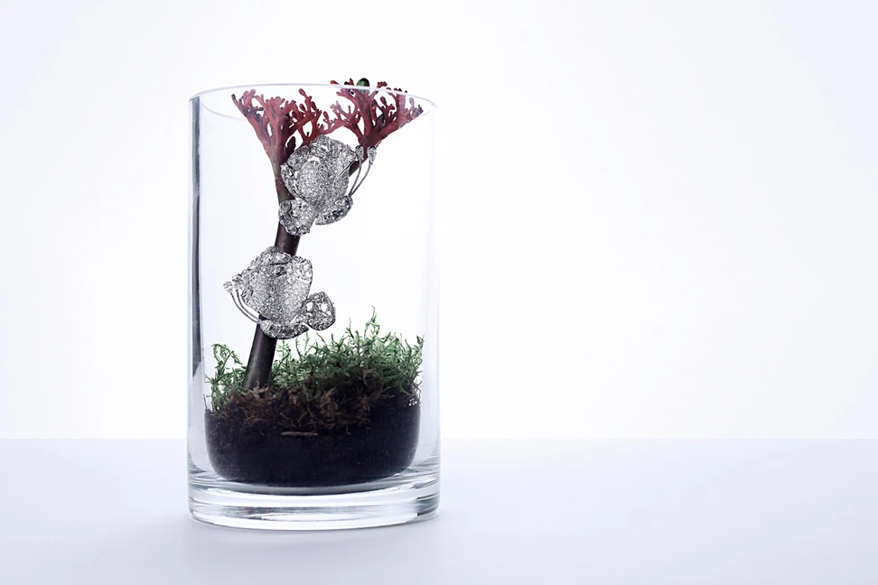 <p>Cindy Chao Butterfly Earrings in diamonds from the 10th Anniversary Butterfly collection</p>
