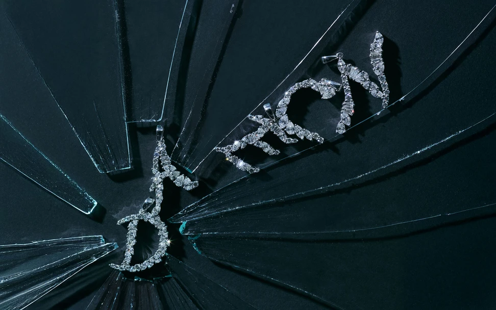 <p>Letter pendants in the Initials collection by Isabel Gemology with diamonds in 14k gold </p>