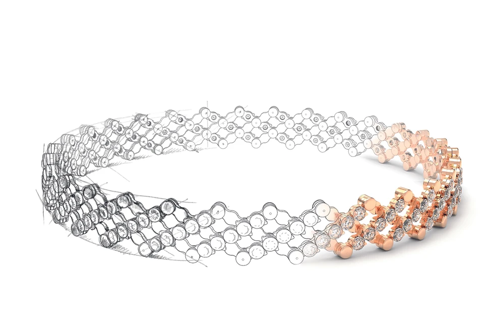 <p>Designing the Serafino Consoli ring-to-bracelet concept that now features in the Serafino collection </p>
