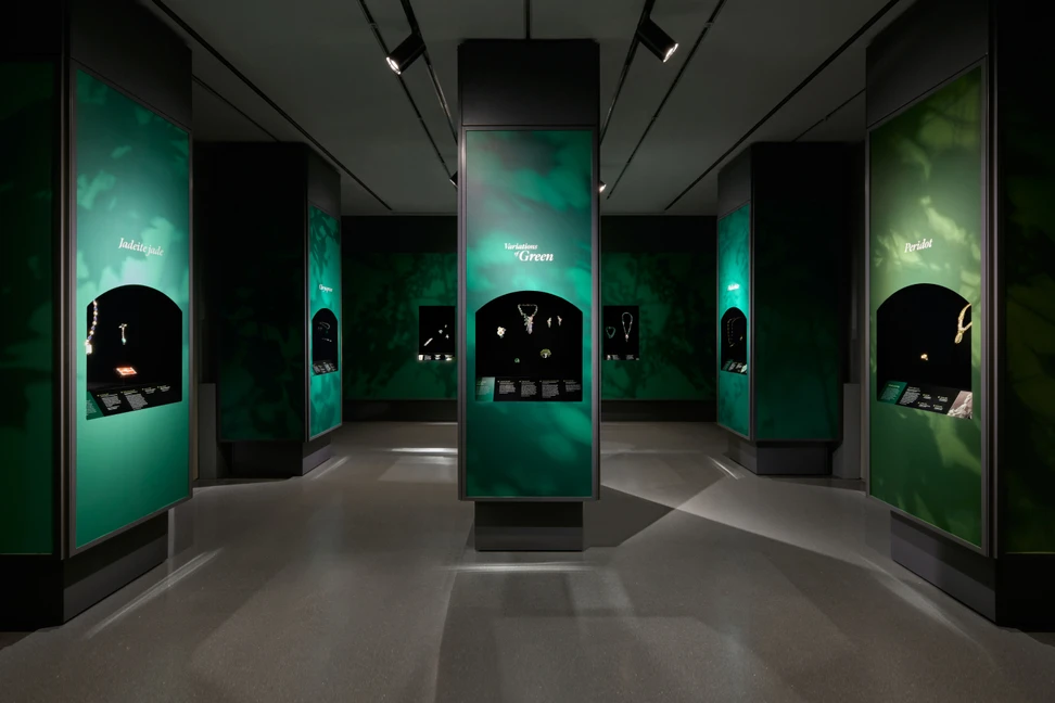<p>Van Cleef & Arpels’ Garden of Green exhibition in New York</p>