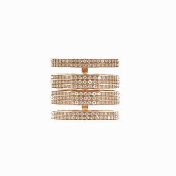 Repossi 'Berbère Module' ring with diamonds in 18k rose gold