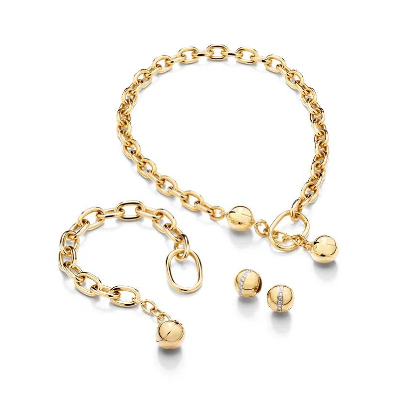 Pomellato Boule earrings, bracelet and necklace, 1977-1979