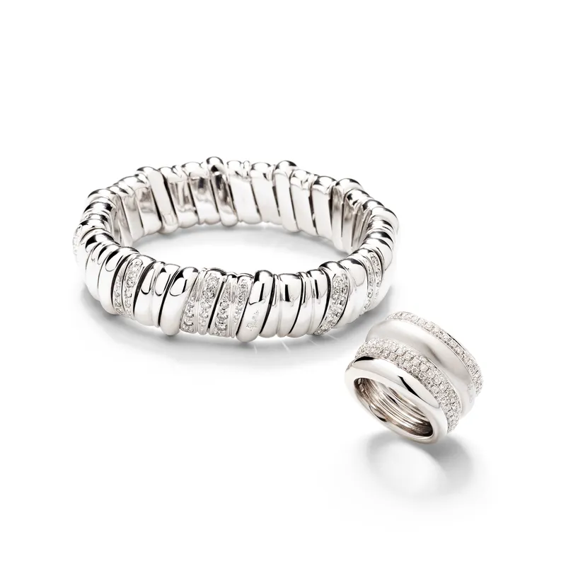 Pomellato Tubolare bracelet and ring, 1999