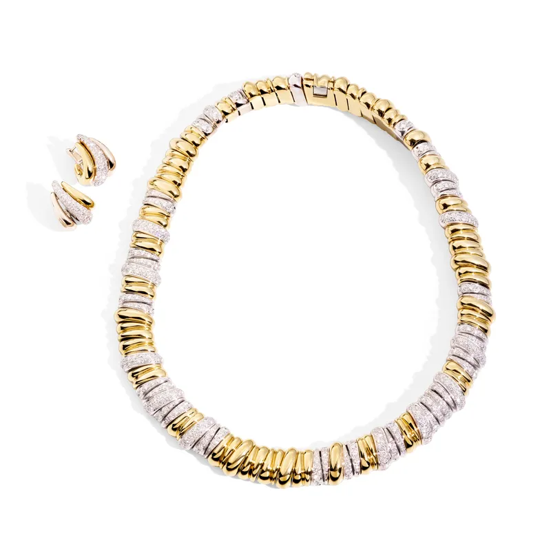 Pomellato Tubolare earrings and necklace, 1999