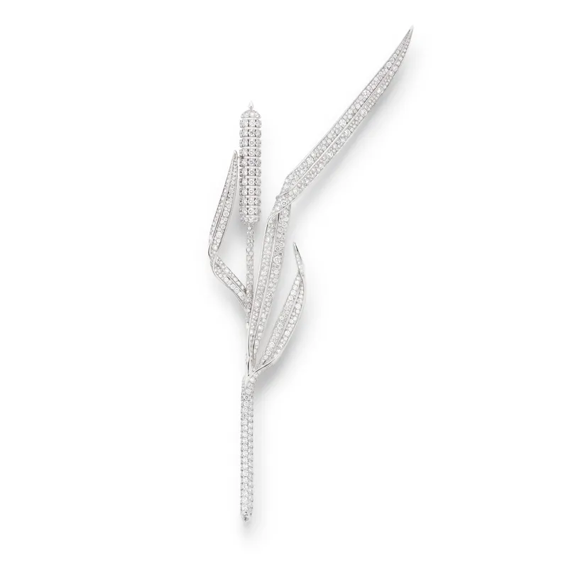 <p>The Boucheron Roseau brooch worn by Paul W. Downs</p>
