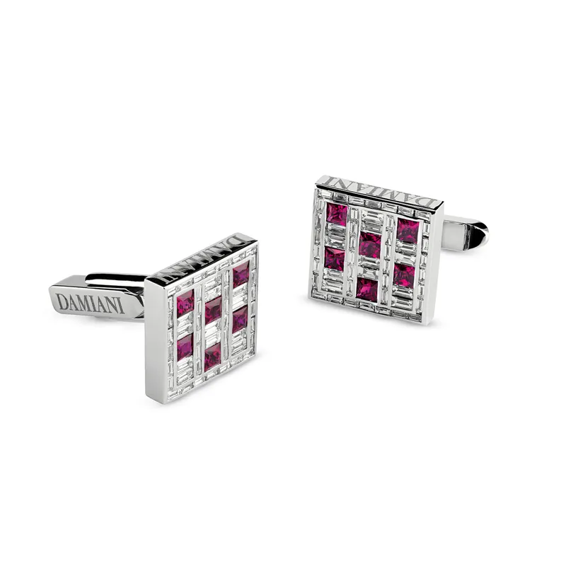 <p>Ruby and diamond cufflinks</p>