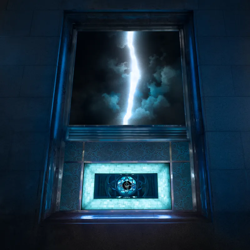 <p>The five scenes on display as part of the epic window installation encapsulate different narrative elements of the film</p>