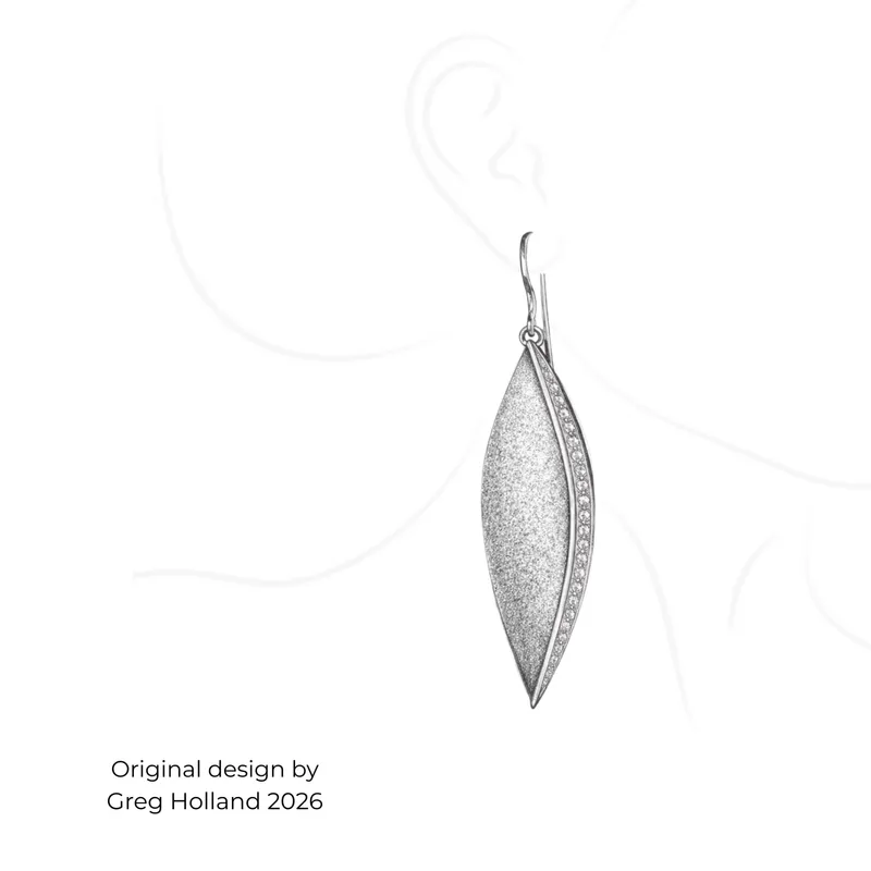 Osmium Visionary Contest 2026 finalist Greg Holland with the Aoraki Strata Objet dArt Earrings