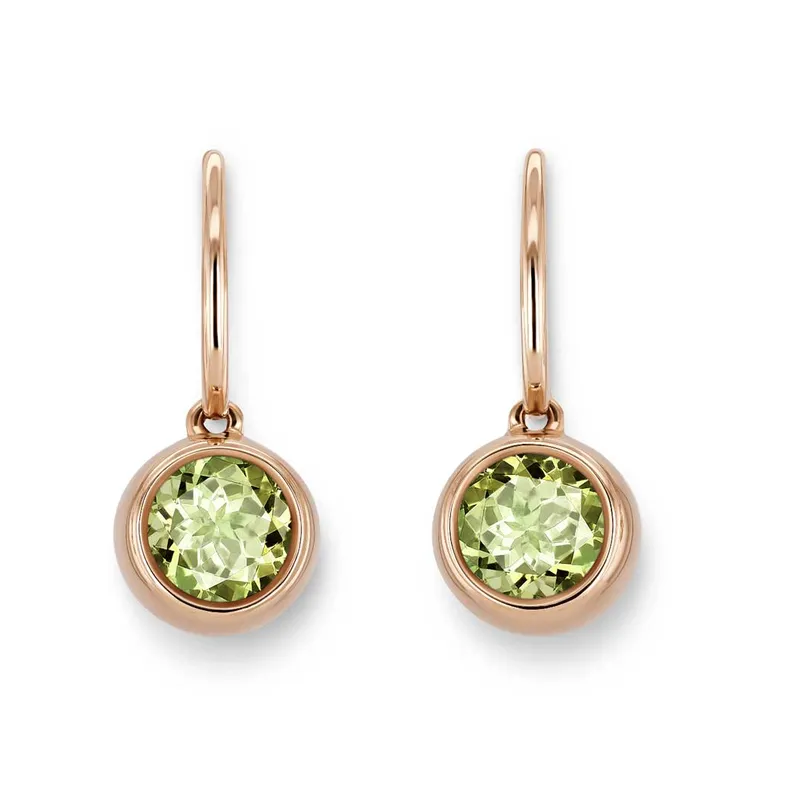 <p>‘Sparks of Fire’ earrings with green tourmaline</p>