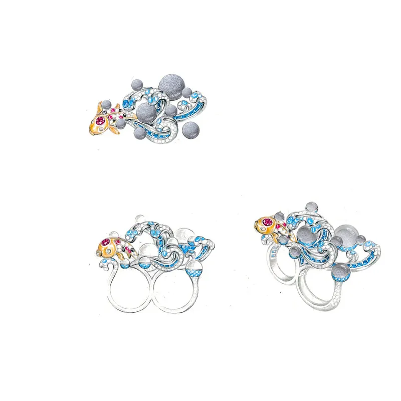 Osmium Visionary Contest 2026 finalist JianFei Chong design: the Dragon-Gate Ascension ring 