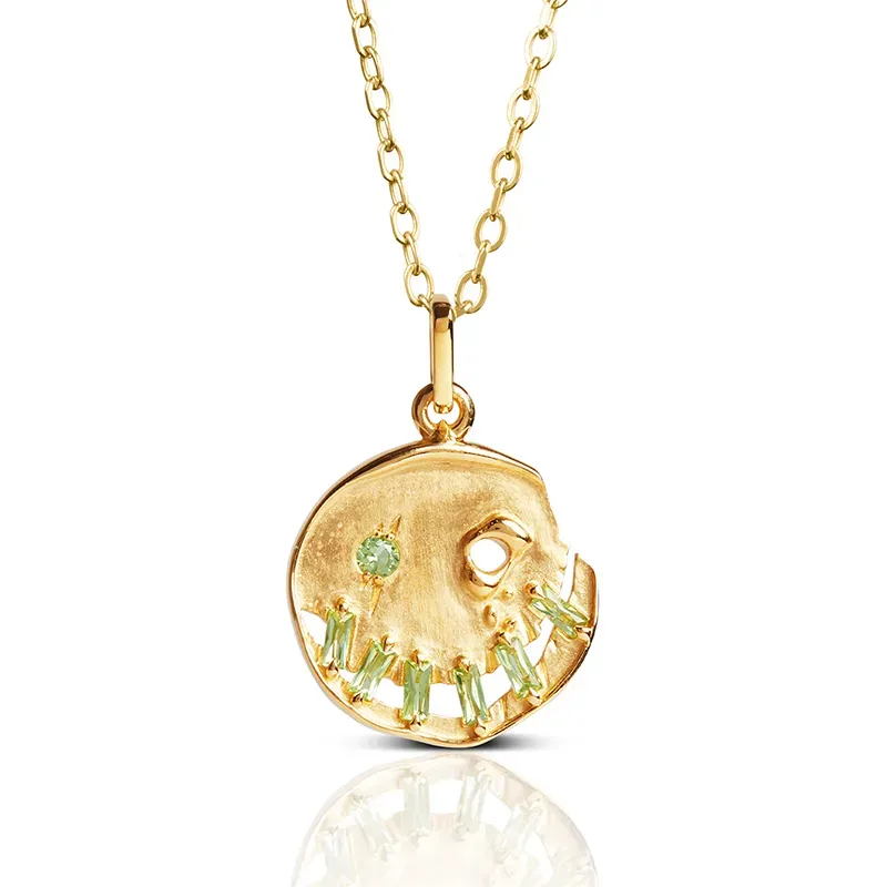 Kasun Smile peridot pendant in 18K yellow gold