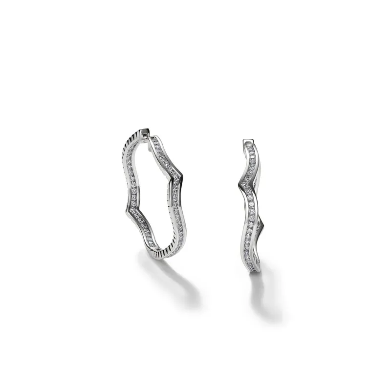 <p>Jeri large hoop earrings with 1.12 carats of laboratory-grown diamonds in 18k white gold</p>