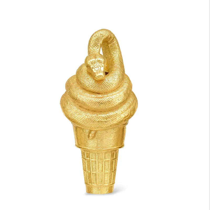  SSoft SServe Ice Cream charm in 18k yellow gold