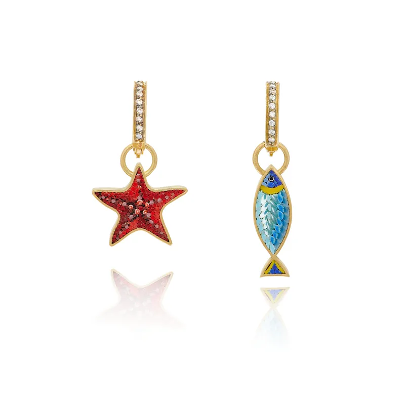 Micromosaic Oracles of the Sea earrings