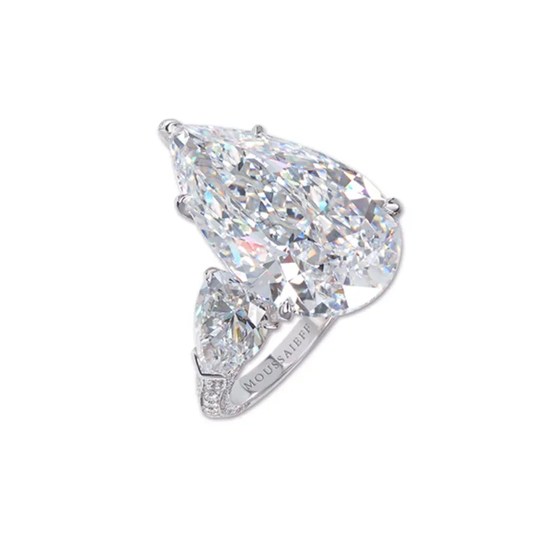 <p>The Moussaieff pear-shaped diamond ring worn by Kylie Jenner at the 2026 BAFTA Awards</p>