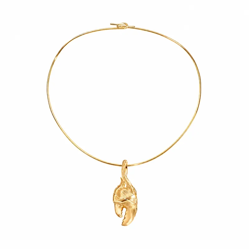  Young Fish neck bangle with Claw pendant
