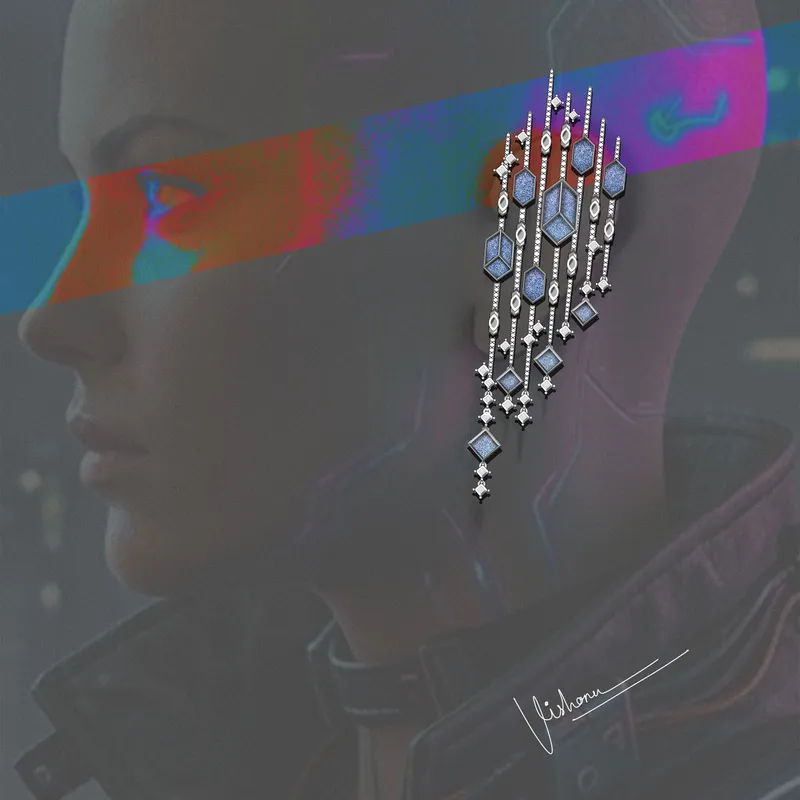 Osmium Visionary Contest 2026 finalist Vishonu Das and his CyberPunk Earrings