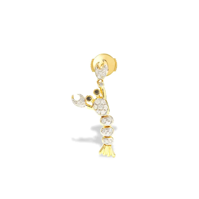  Pinch Me Diamond Lobster Stud Earring
