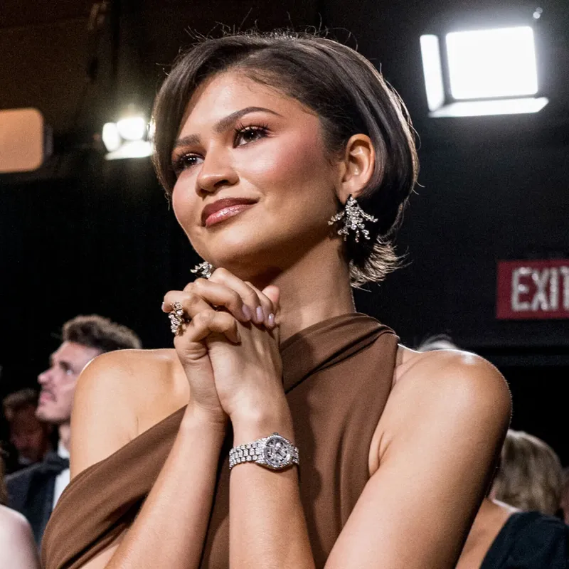 <p>Zendaya wears Cindy Chao The Art Jewel White Label Collection Diamond Branch earrings and White Label Collection Diamond Branch ring</p>
