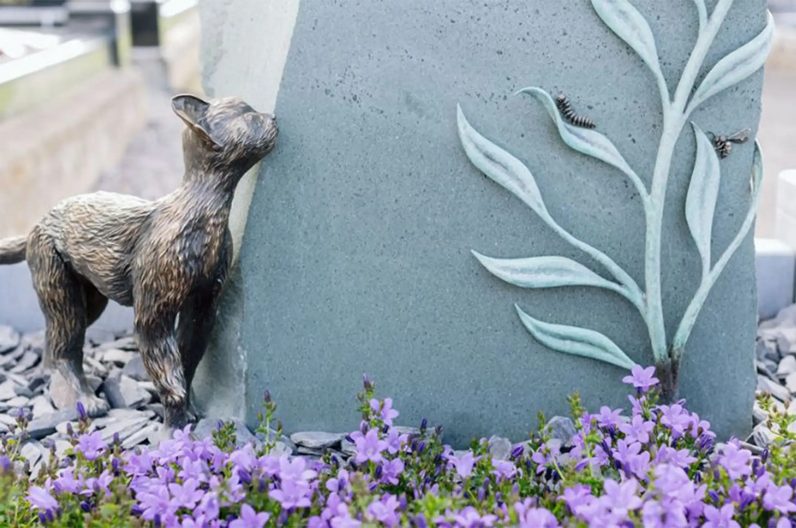 Shaun Leane’s first work for 12 is a deeply personal memorial to his late father, transforming a stone headstone with sculpted flora, fauna and a bronze cat into an intimate object of art.