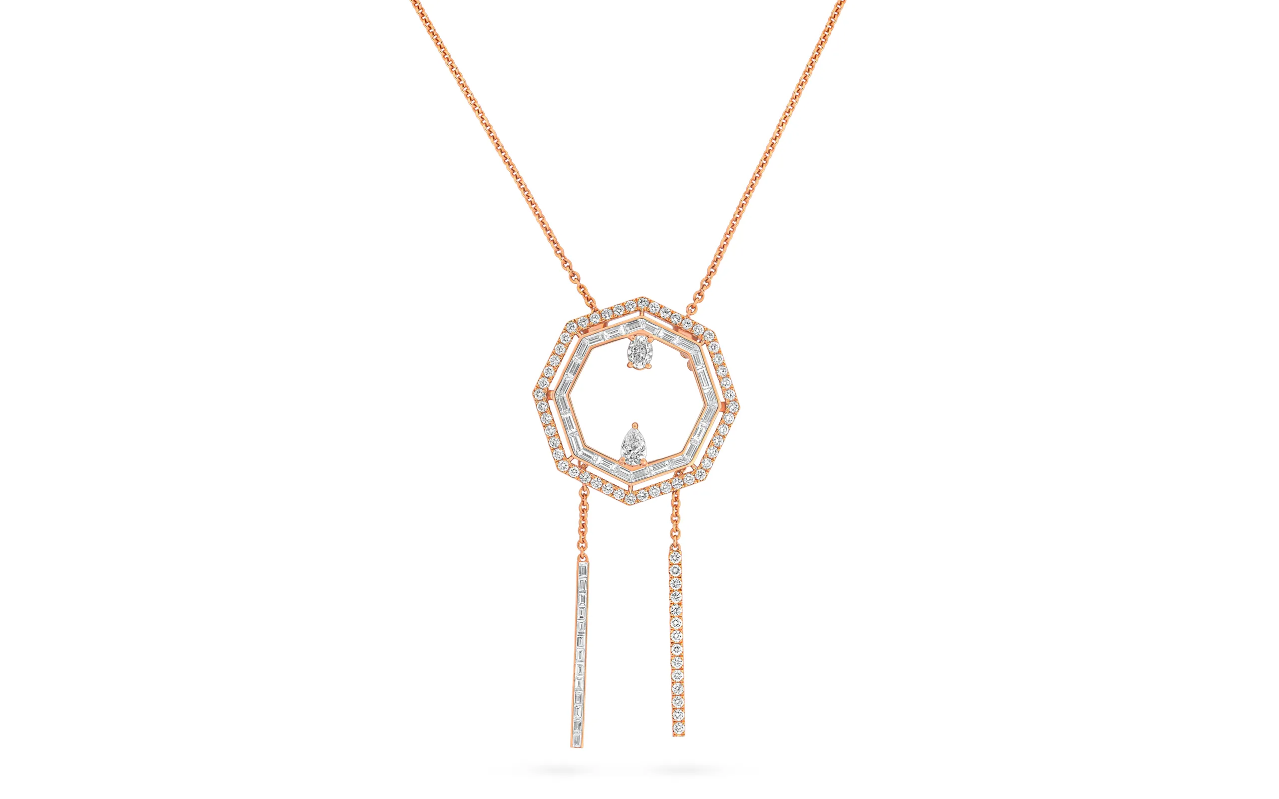 <p>AKANO ULO necklace with 2.89 carats of diamonds (D-F colour, VVS clarity) set in 18k rose gold </p>