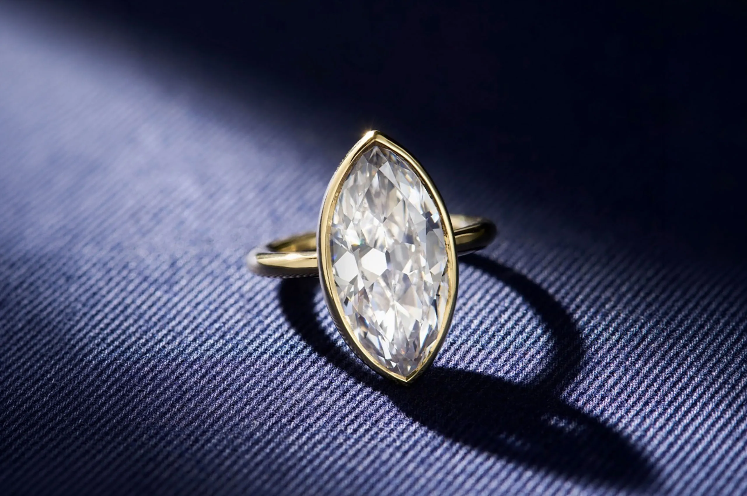 Zendaya wearing BARRON London’s marquise diamond ring, centred on a 5.11 ct D-colour, VS2 marquise-cut diamond.