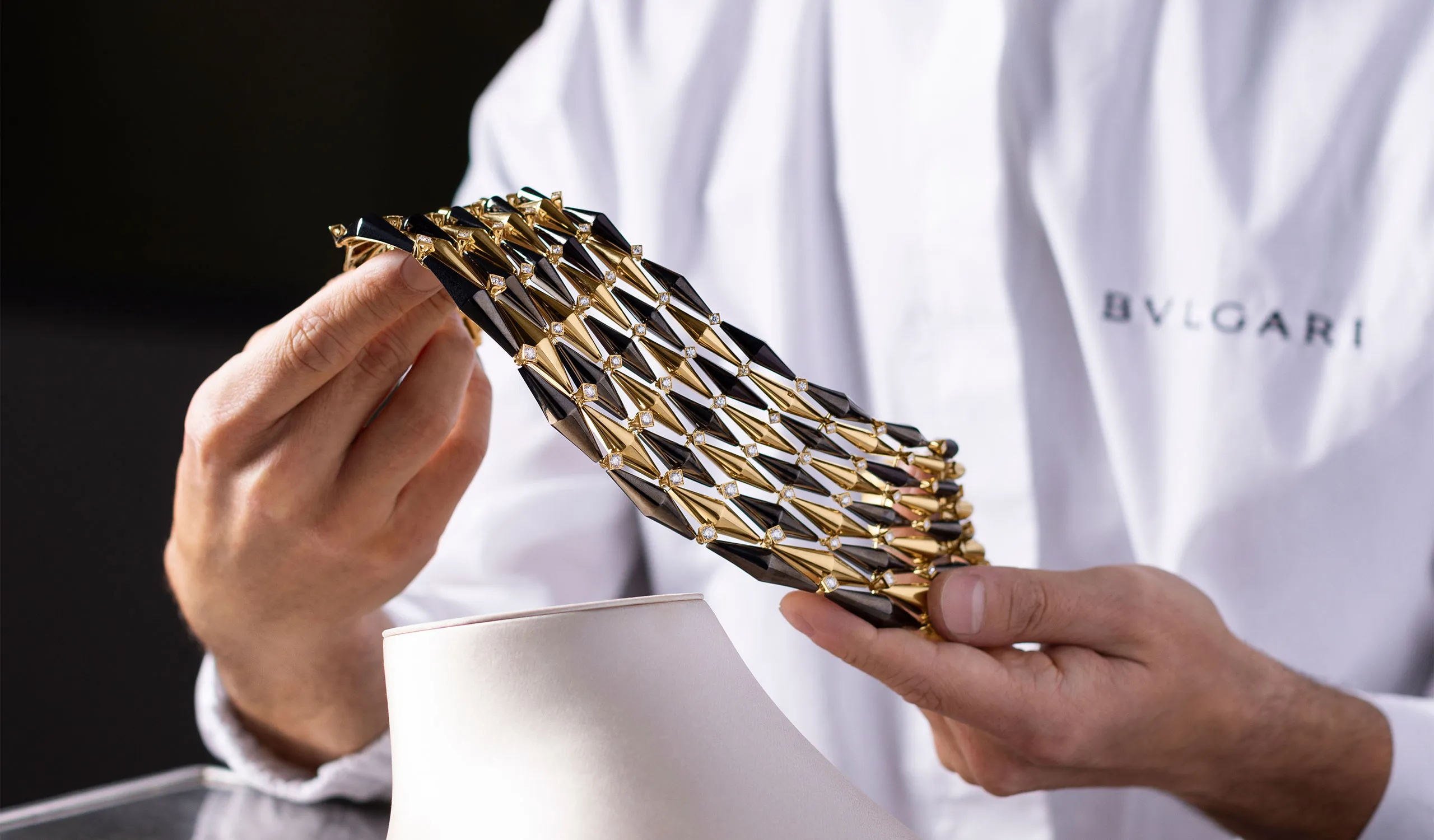 <p>With the new Bvlgari Eternal – Vimini jewels, the emphasis is on tactility and movement: pieces that feel fluid on the body</p>
