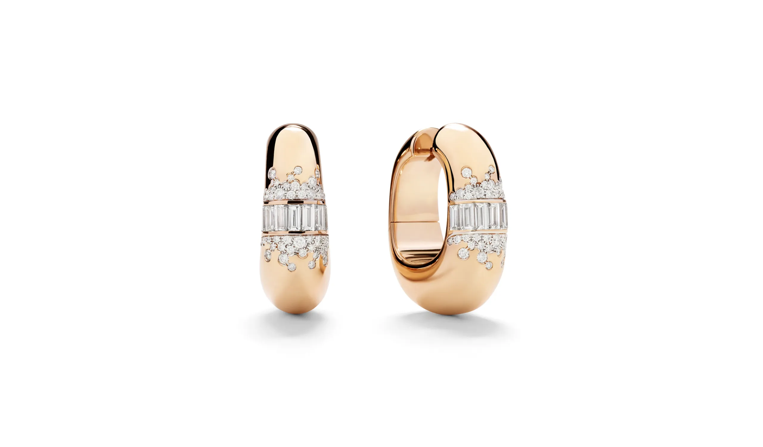 <p>Pomellato Iconica Extreme earrings with diamonds in 18k gold, part of the &#8216;Collezione 1967&#8217; High Jewellery collection</p>
