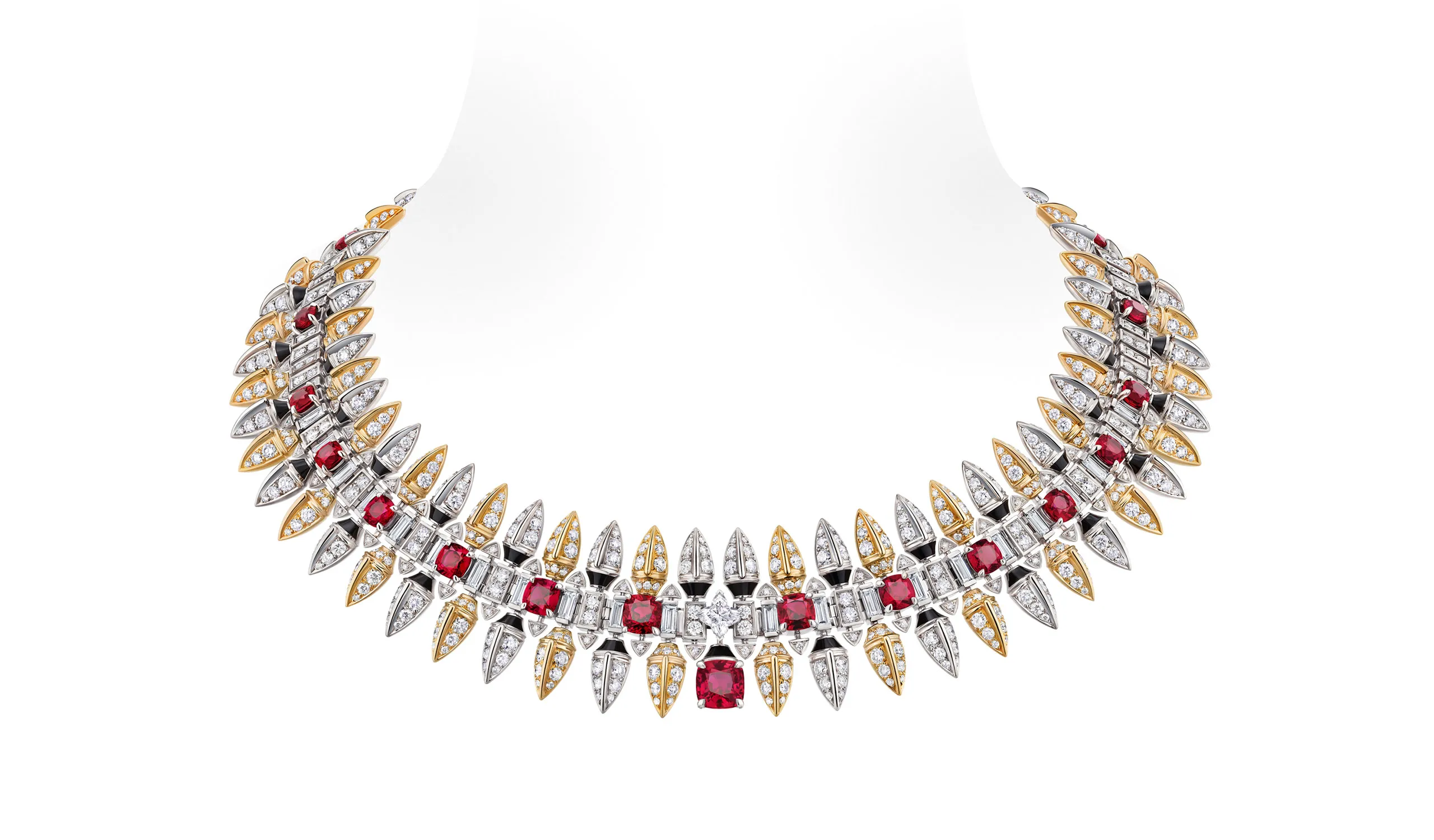 <p>The dynamic Conquest necklace is the centrepiece of the collection</p>
