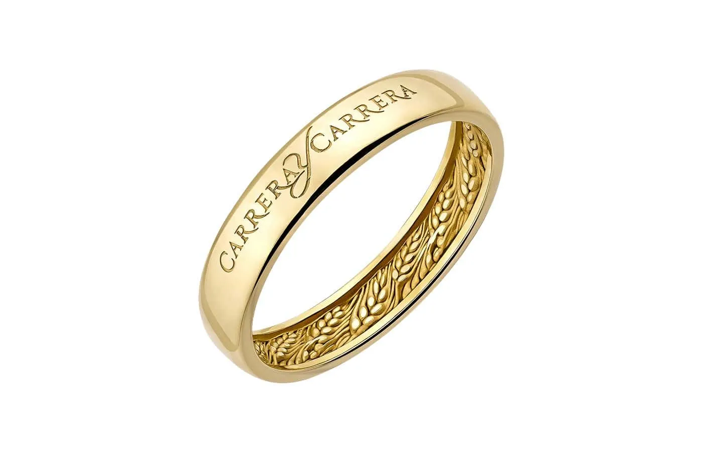 <p>Carrera y Carrera Beauty Inside in 18k yellow gold from the Infinito collection – the engraved ears of wheat are said to symbolise fertility and prosperity</p>