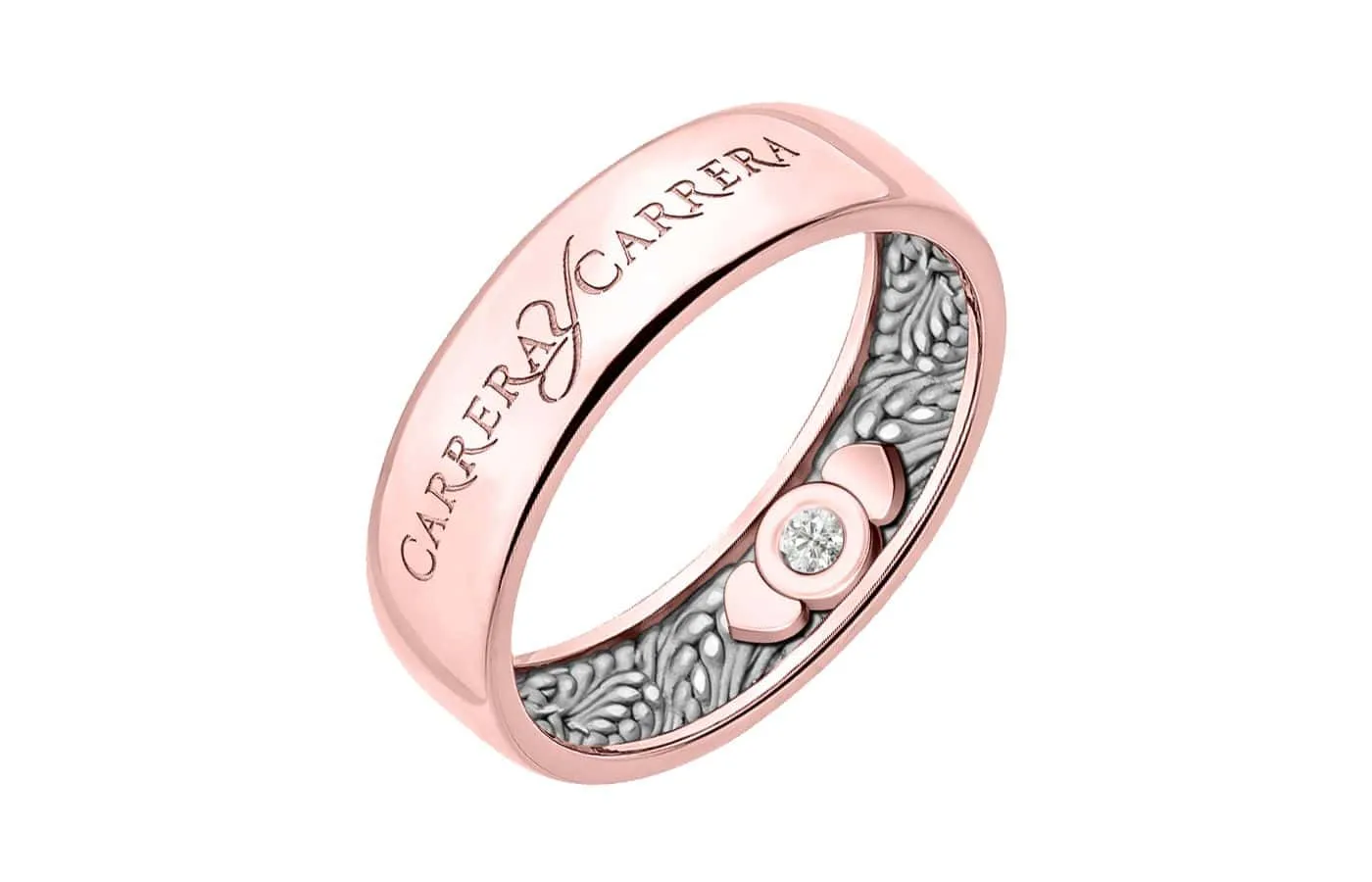 <p>Carrera y Carrera Beauty Inside in 18k rose and white gold from the Infinito collection – the engraved ears of wheat are said to symbolise fertility and prosperity</p>