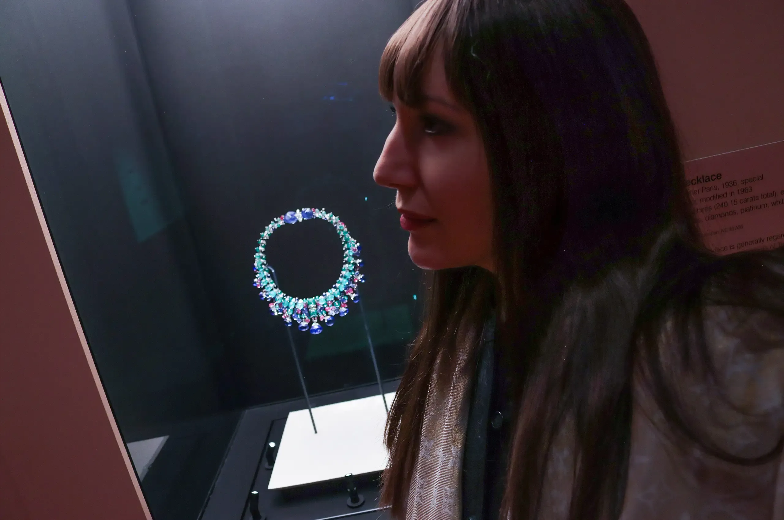 Katerina with Cartier’s colourful Hindu Necklace