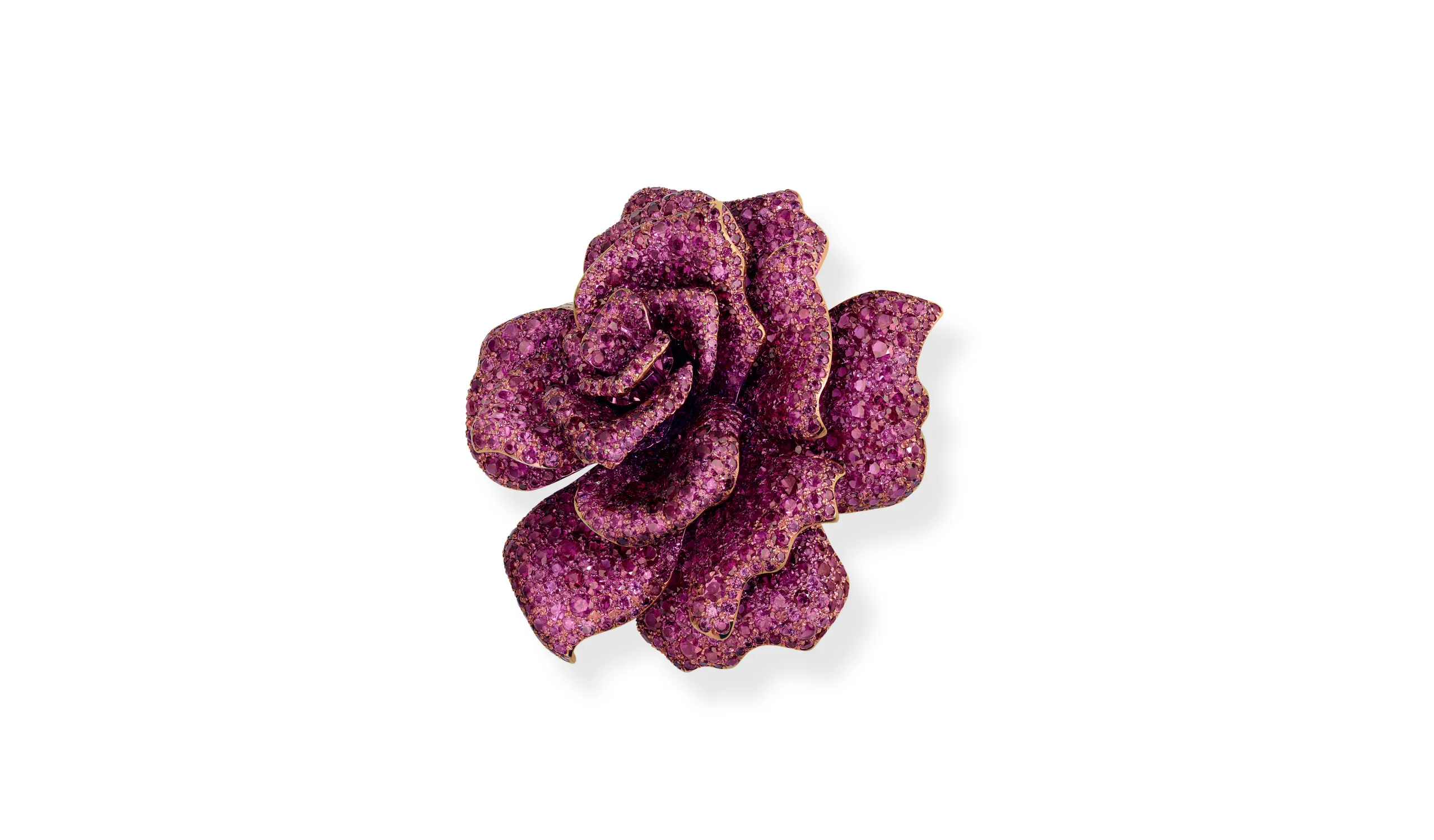 <p>Chopard Rose brooch in titanium and 18k rose gold set with 54.83 carats of rubies, from the Caroline&#8217;s Universe Red Carpet High Jewellery Collection 2025</p>
