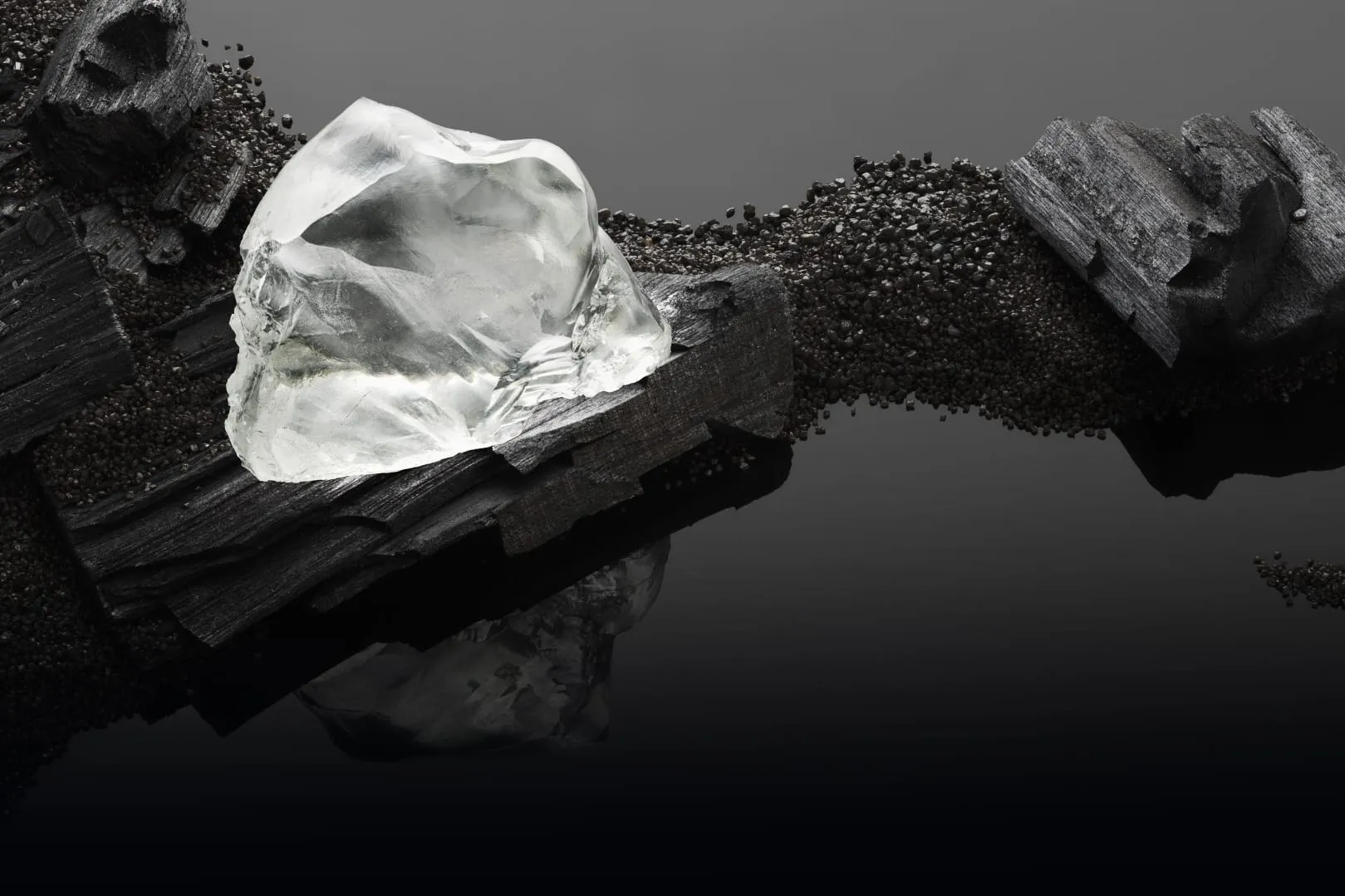 <p>Combining D colour – the most beautiful – with grade F (Flawless) clarity, 342 carats represents an extremely rare size for a diamond of such absolute purity and perfect hue</p>