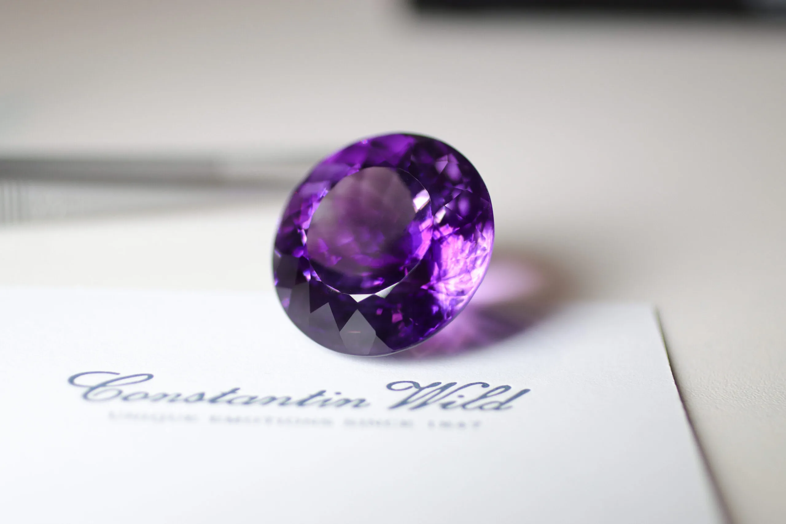 <p>The amethyst was passed down from Constantin’s great-grandfather and has stayed in the family ever since</p>
