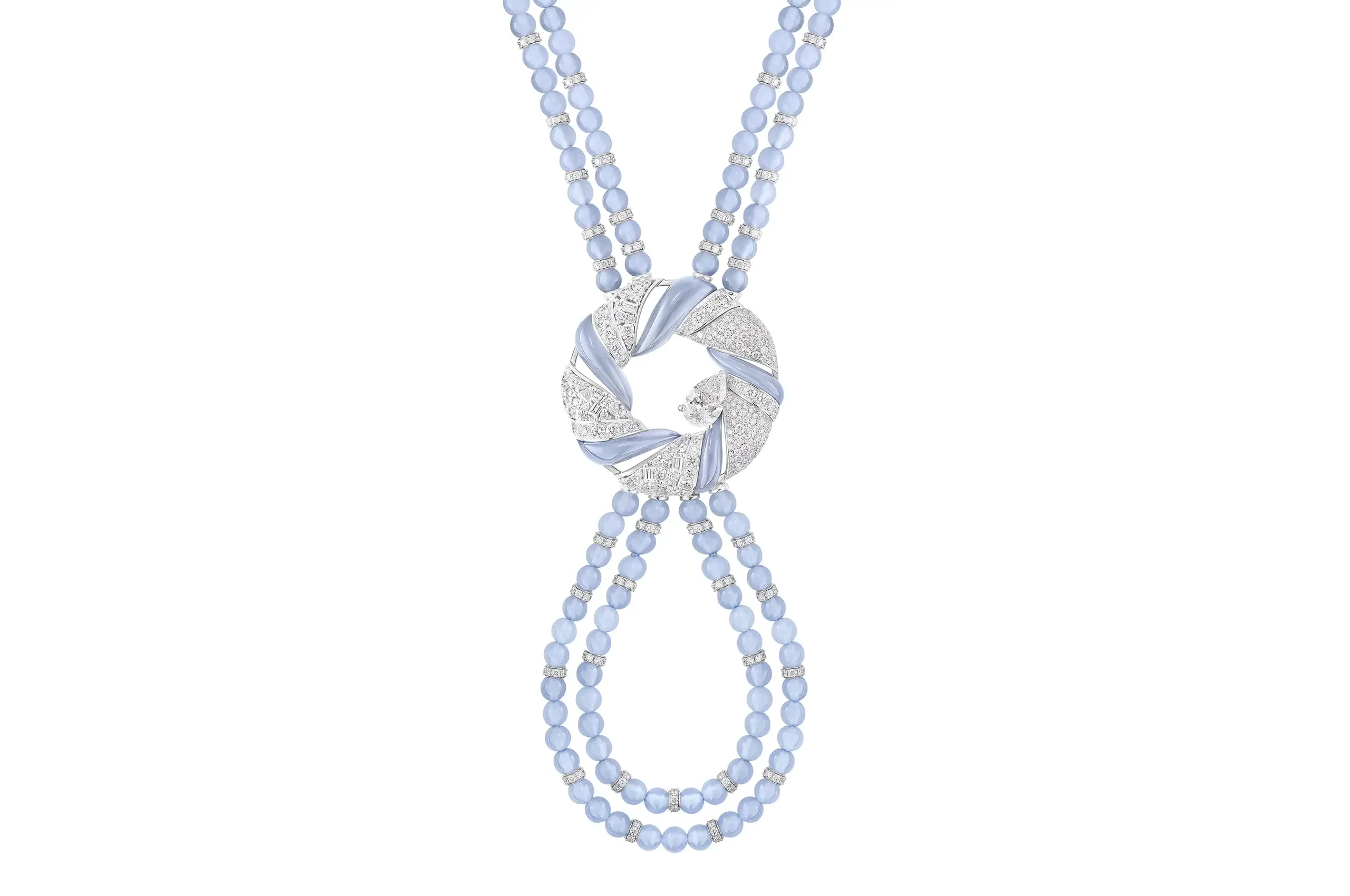 Several pieces are designed to transform, with technical settings that allow one jewel to be worn in multiple ways.