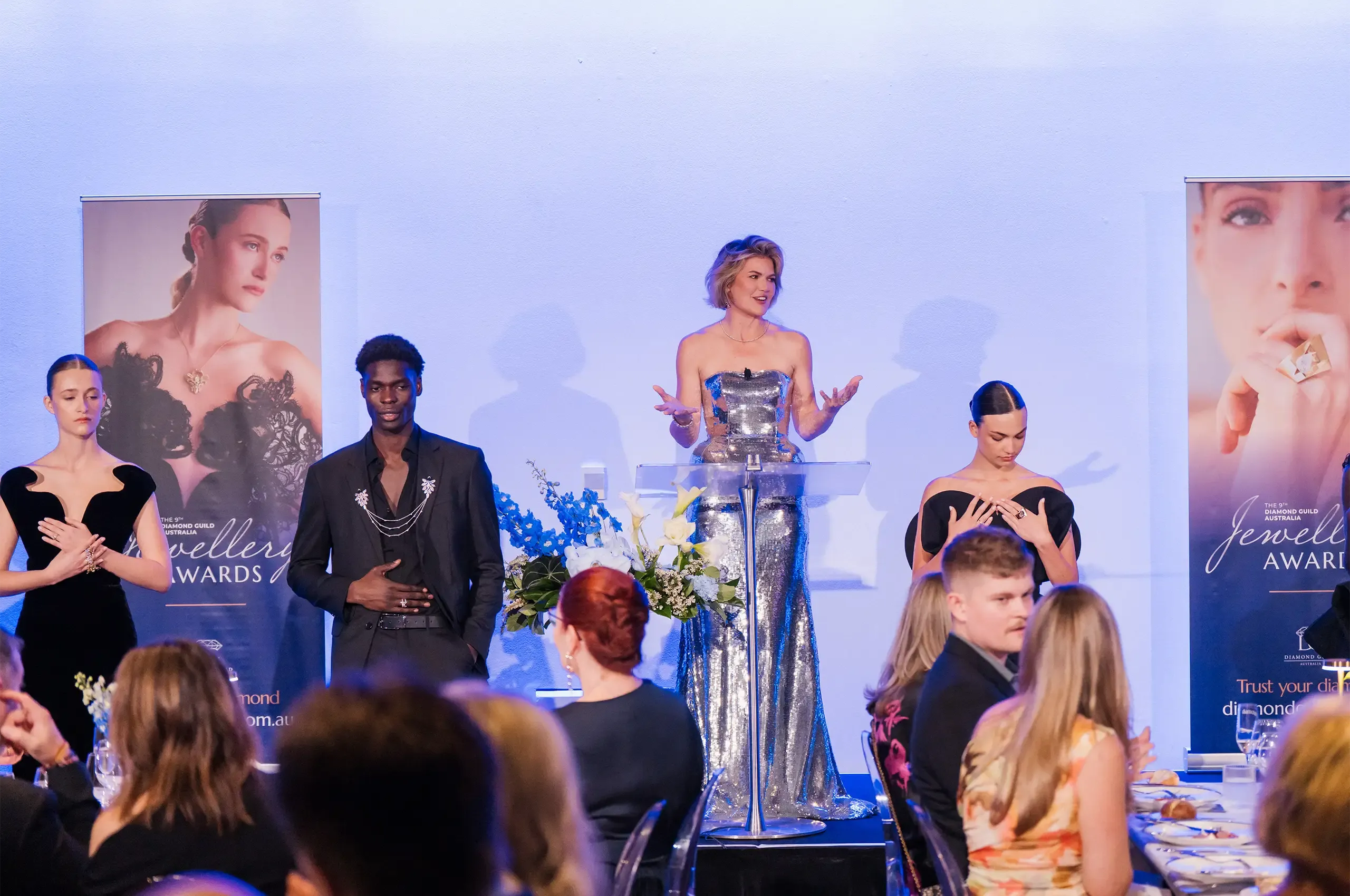 Highlights from the 9th Diamond Guild Australia Jewellery Awards ceremony in Sydney, where Australia’s finest jewellery designers gathered to celebrate the winners of this year’s competition