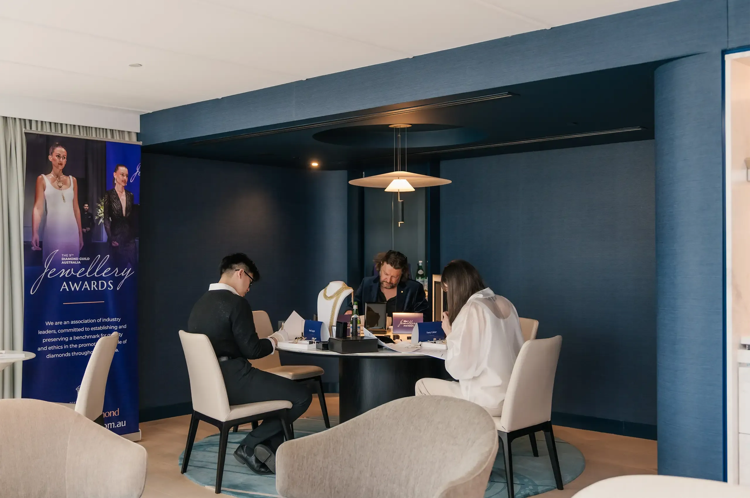 Katerina Perez joins fellow judges Lester Brand, Dr Brandon Gien and Joash Teo in Sydney to assess the entries for the 9th Diamond Guild Australia Jewellery Awards