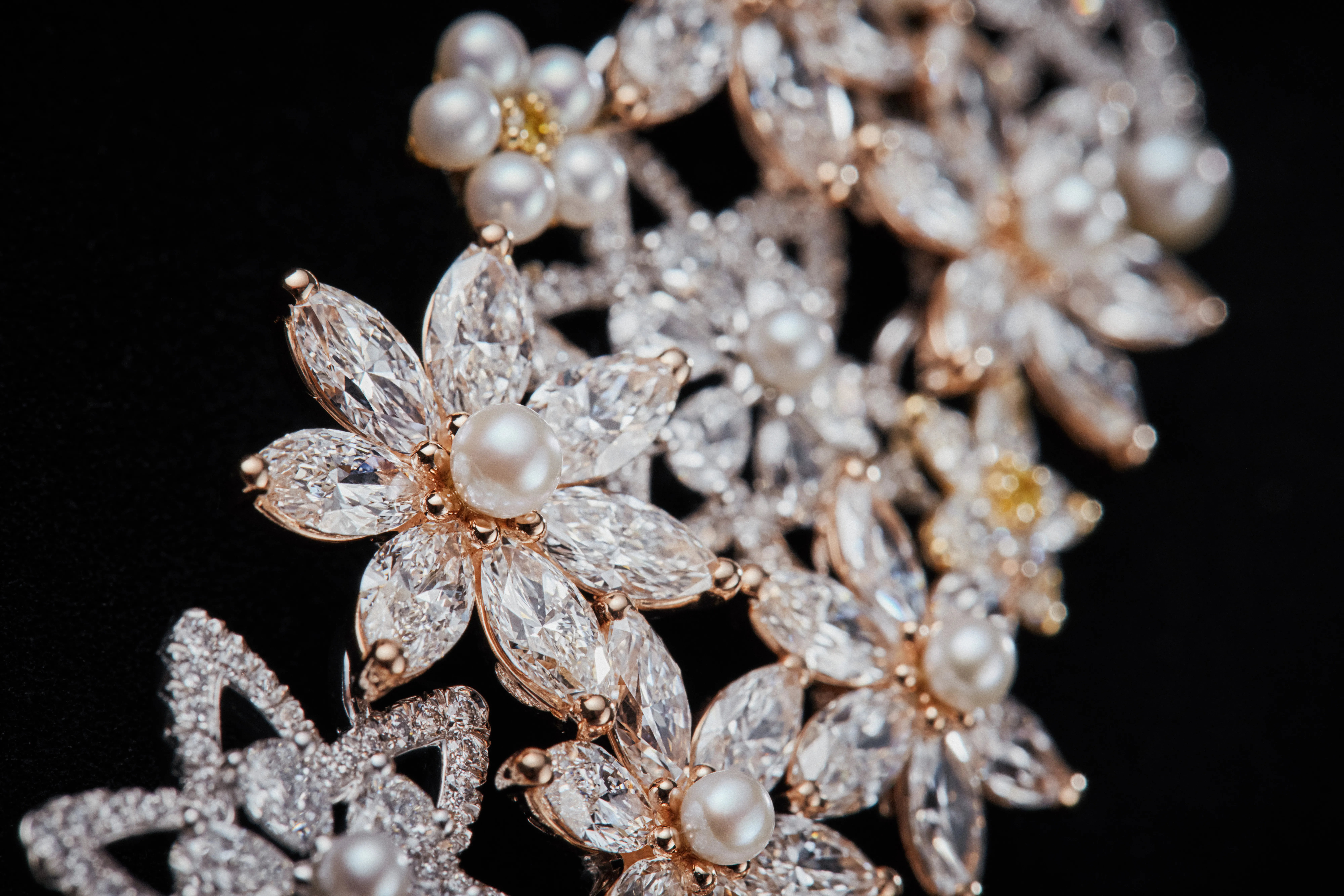 <p>A closer look at the micro-pearl accents used in the Dior Milly Dentelle High Jewellery collection to create contrast and depth </p>